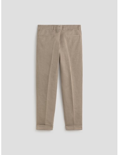Pantalón Antracita BELLVER PANT Les Héritiers chino con pinza lino algodón Made in Italy