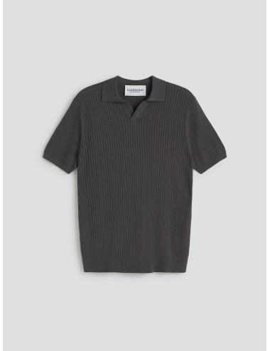 Les Héritiers - Knit Polo - Antracita - Polo hombre - Algodón 100 %