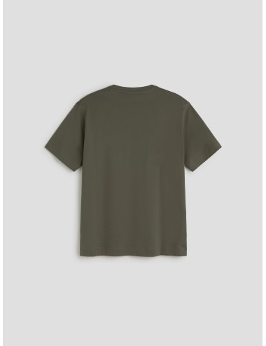 Camiseta Khaki SUPIMA TEE Les Héritiers algodón Supima regular fit SS26