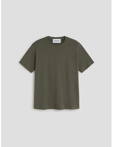 Camiseta Khaki SUPIMA TEE Les Héritiers algodón Supima regular fit SS26