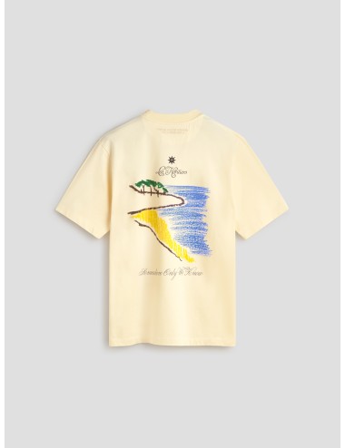 LES HÉRITIERS - CALA TEE - White Vintage - Camiseta unisex - Algodón orgánico - MARFRANC