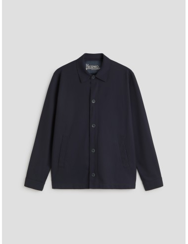 Herno - Sobrecamisa tejido técnico - 9200 Blue - Hombre - MARFRANC