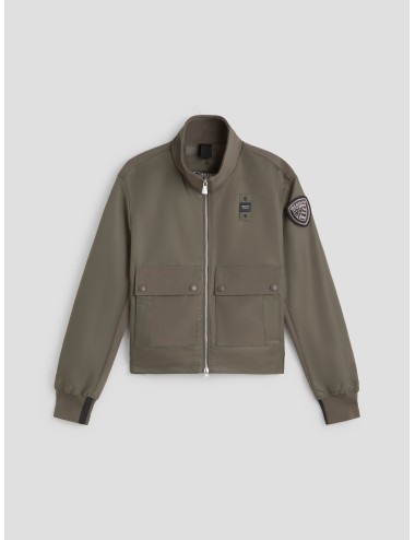 Blauer - Carney - 601 Green - Chaqueta técnica mujer sin capucha doble bolsillo cremallera - MARFRANC