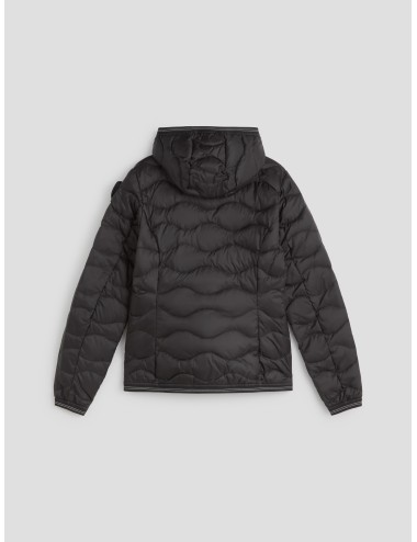 Blauer - 26SBLDC03169-007455 - Nero - Chaqueta piumino con capucha - Mujer - Nailon acolchado ondas - MARFRANC