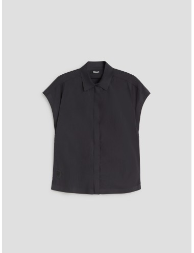 Blauer - Dellany Fitting Relaxed - 999 Nero - Camisa sin mangas mujer - Tejido elástico holgado - MARFRANC.