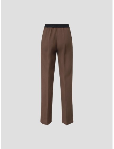 Ermanno Firenze - D48EP025E32 - Moro noce - Pantalones palazzo plisados - Mujer - Viscosa lana - MARFRANC