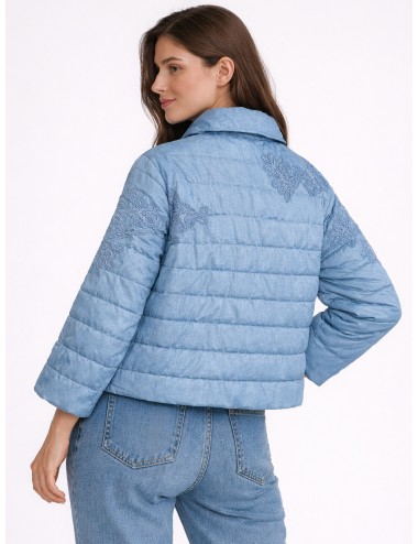 Ermanno Firenze - D48EB011EB6 - Denim medi - Chaqueta acolchada bordada - Mujer - MARFRANC