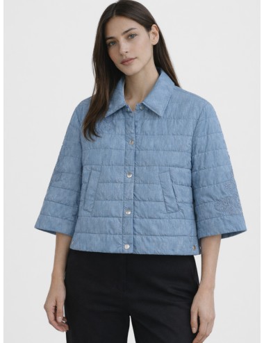 Ermanno Firenze - D48EB011EB6 - Denim medi - Chaqueta acolchada bordada - Mujer - MARFRANC