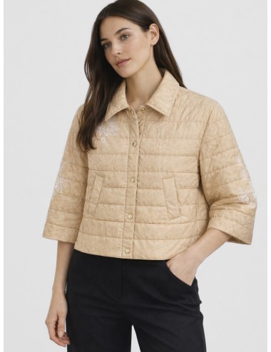 Ermanno Firenze - D48E B011 EB6 - Mandorla - Chaleco acolchado - Hombre - Nailon bordado - MARFRANC