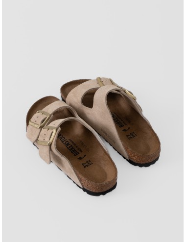 Sandalia sandcastle BIRKENSTOCK Arizona BS en ante con doble tira y hebillas metálicas