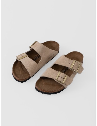 Sandalia sandcastle BIRKENSTOCK Arizona BS en ante con doble tira y hebillas metálicas