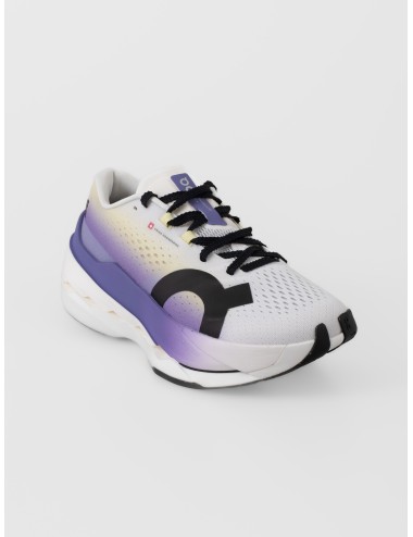 Zapatillas mujer White Juniper On Cloudboom Max con degradado violeta y malla técnica transpirable