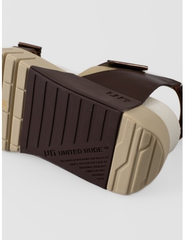 Sandalia bronzite United Nude Delta Run con plataforma geométrica y tiras ajustables