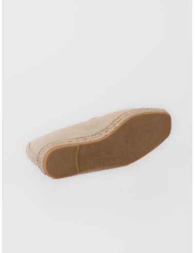 Alpargata cruda Les Héritiers Futadera con acabado afelpado y suela de yute trenzado