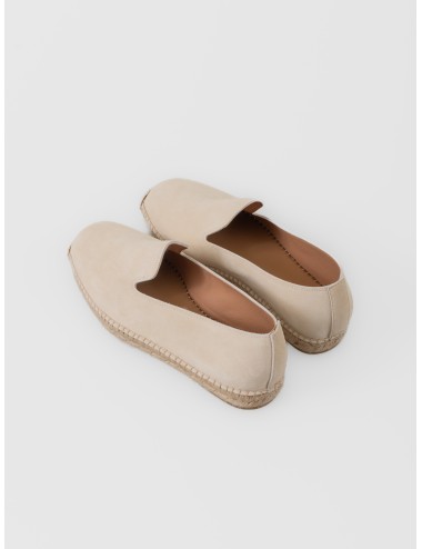 Alpargata cruda Les Héritiers Futadera con acabado afelpado y suela de yute trenzado