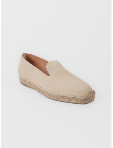 Alpargata cruda Les Héritiers Futadera con acabado afelpado y suela de yute trenzado