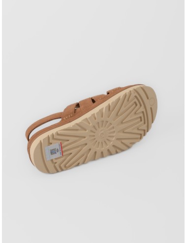 Sandalia chestnut UGG Goldenstar Gleam con tiras cruzadas y suela ligera dentada