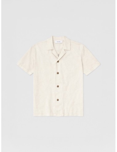 camisa manga corta ivory Les Deux Emmett Globe Shirt gráfico globe estampado espalda