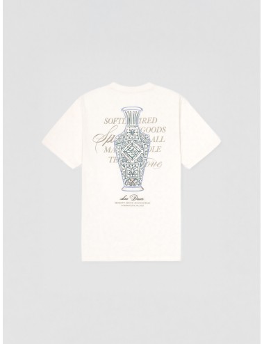 camiseta ivory algodón Les Deux Ben Faience T-Shirt gráfico cerámica estampado espalda