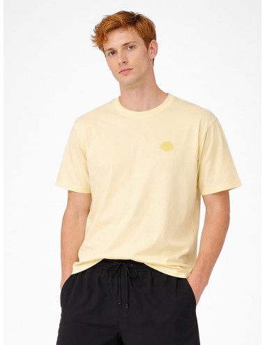 camiseta amarilla algodón New Amsterdam Chop Tee Butter Yellow gráfico estampado