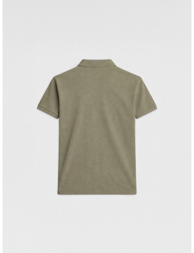 polo verde algodón piqué Parajumpers Wellington Ashen Sage parche logo pecho