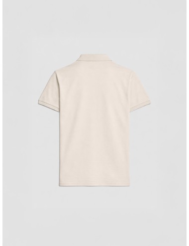 polo blanco algodón piqué Parajumpers Wellington parche logo pecho