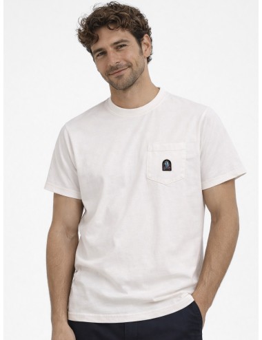 camiseta blanca algodón Parajumpers Neel Tee Star White diseño minimalista cuello redondo