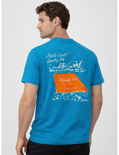 Camiseta Fanfare Replay Monte-Carlo Country Club con estampado de tenis en pecho y espalda