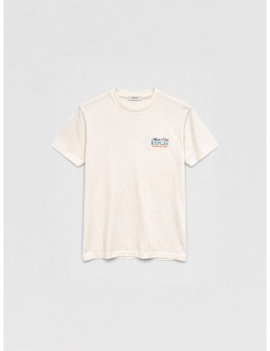 Camiseta Gardenia Replay Monte-Carlo Country Club con estampado de tenis en pecho y espalda