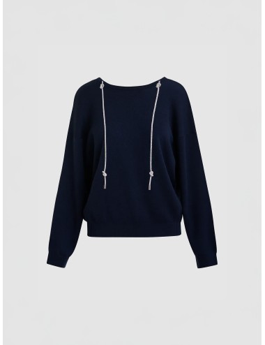 jersey Essentiel Antwerp mujer Jemini azul marino en escote V