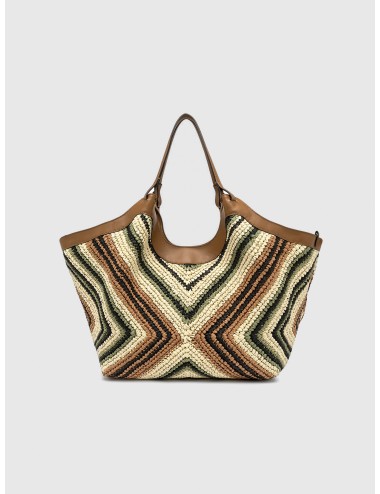 Bolso var. Willow Gianni Chiarini Firenze Dua Diamix trenzado con asas de piel y pouch extraíble.