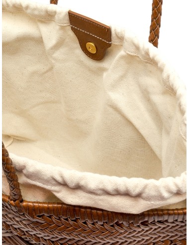 Bolso cuoio Gianni Chiarini Firenze Paloma trenzado con interior textil y asas largas