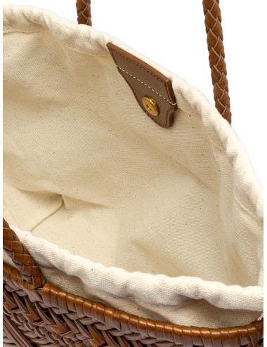 Bolso tote cuoio Gianni Chiarini Firenze Paloma de piel trenzada con bolsa interior y borlas