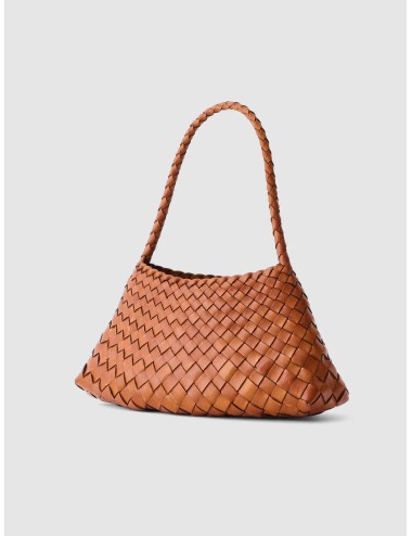 Bolso hombro tan Dragon Diffusion Rosanna de piel trenzada con silueta alargada