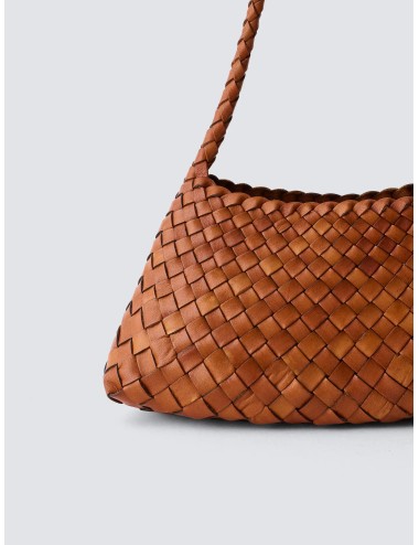 Bolso hombro tan Dragon Diffusion Rosanna de piel trenzada con silueta alargada
