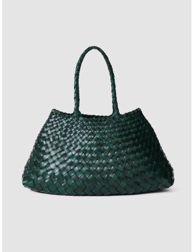 Bolso hombro verde forest Dragon Diffusion Santa Croce Bag Big de piel trenzada artesanal