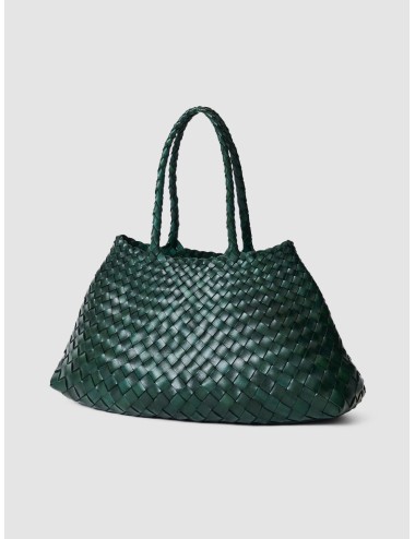 Bolso hombro verde forest Dragon Diffusion Santa Croce Bag Big de piel trenzada artesanal