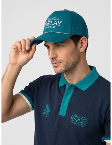 Gorra Fanfare Replay Monte Carlo Country Club con bordado frontal y visera curva