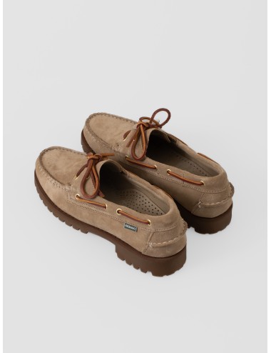 Zapato náutico sughero Sebago Ranger Artisan de ante con cordón de cuero y suela dentada