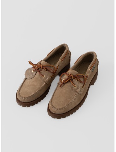 Zapato náutico sughero Sebago Ranger Artisan de ante con cordón de cuero y suela dentada