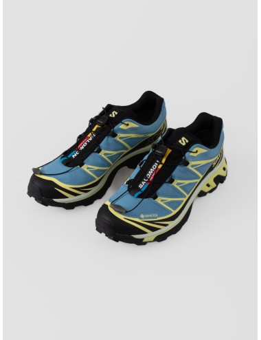 Zapatilla Salomon XT-6 GTX Niagara Sunny Lime Black con ajuste rápido y suela con tacos