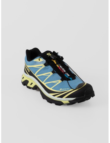 Zapatilla Salomon XT-6 GTX Niagara Sunny Lime Black con ajuste rápido y suela con tacos