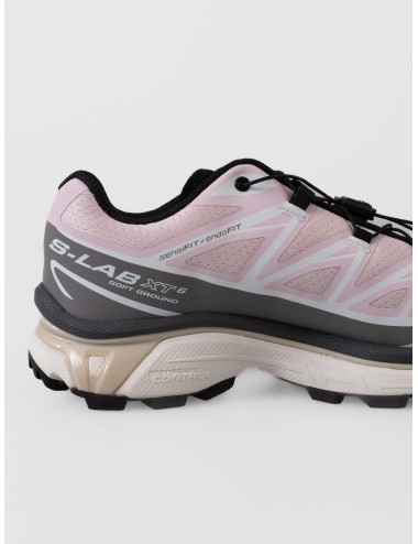 Zapatilla Salomon XT-6 Cloudburst Icy Pink Tapioca con ajuste rápido y suela con tacos