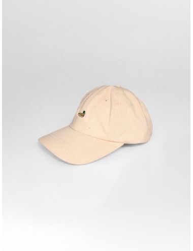 Gorra plain beige Edmmond Duck Cap con bordado frontal de pato y visera curva