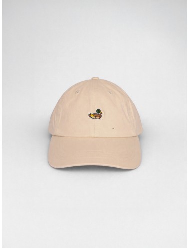Gorra plain beige Edmmond Duck Cap con bordado frontal de pato y visera curva