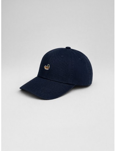 Gorra plain navy Edmmond Duck Cap con bordado frontal de pato y visera curva