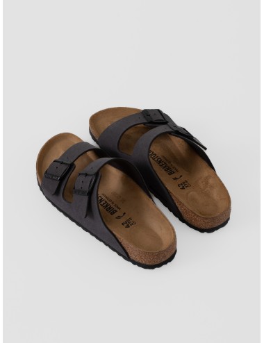 Sandalia Velvet Gray BIRKENSTOCK Arizona BS con dos correas y hebillas negras