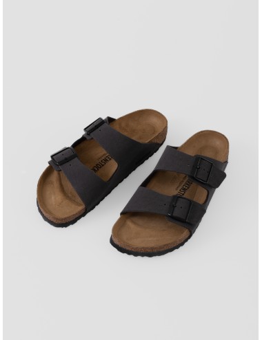 Sandalia Velvet Gray BIRKENSTOCK Arizona BS con dos correas y hebillas negras