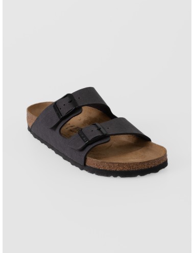 Sandalia Velvet Gray BIRKENSTOCK Arizona BS con dos correas y hebillas negras