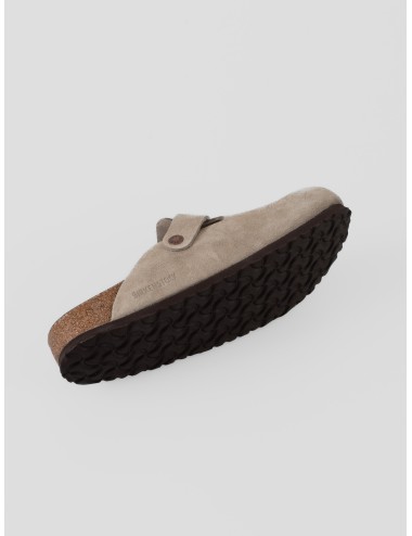 Zueco taupe BIRKENSTOCK Boston BS Soft Footbed de ante con hebilla ajustable